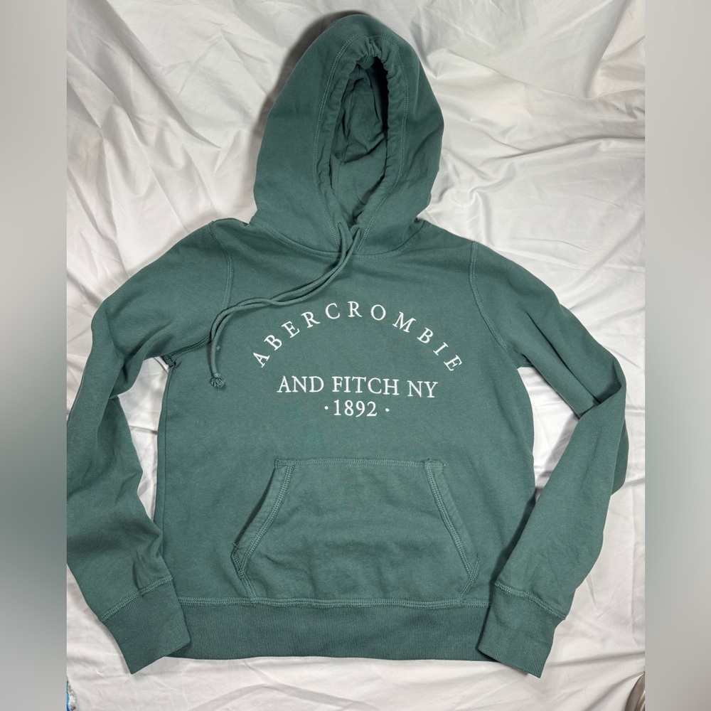 Abercrombie & Fitch Teal/Green Hoodie Sweatshirt
